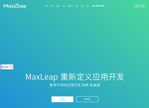 How maxleap.com looks like on a tablet such as an iPad.