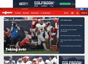 How maxpreps.com looks like on a tablet such as an iPad.