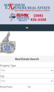 How maxrealestateexposure.com looks like on a mobile device such as an iPhone.
