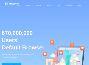 How maxthon.com looks like on a tablet such as an iPad.