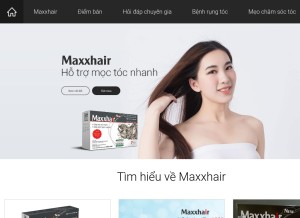 How maxxhair.vn looks like on a tablet such as an iPad.