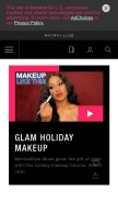 How maybelline.com looks like on a mobile device such as an iPhone.