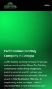 How mayerpropainting.com looks like on a mobile device such as an iPhone.