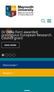How maynoothuniversity.ie looks like on a mobile device such as an iPhone.