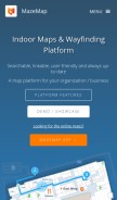 How mazemap.com looks like on a mobile device such as an iPhone.