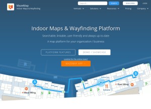 How mazemap.com looks like on a tablet such as an iPad.
