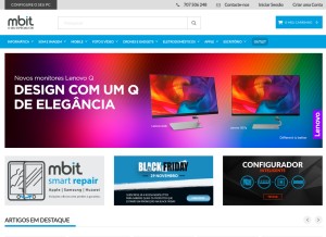 How mbit.pt looks like on a tablet such as an iPad.