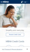 How mbna.ca looks like on a mobile device such as an iPhone.