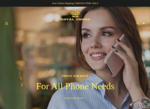 How mbroyalphone.com looks like on a tablet such as an iPad.