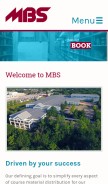 How mbsbooks.com looks like on a mobile device such as an iPhone.