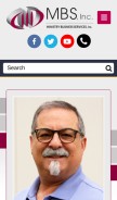 How mbsinc.com looks like on a mobile device such as an iPhone.