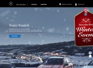 How mbusa.com looks like on a tablet such as an iPad.