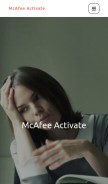 How mcafe-activate.simplesite.com looks like on a mobile device such as an iPhone.