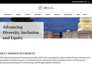 How mcca.com looks like on a tablet such as an iPad.