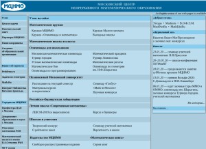 How mccme.ru looks like on a tablet such as an iPad.