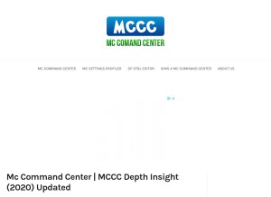 How mccommandcenter.com looks like on a tablet such as an iPad.
