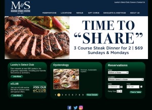 How mccormickandschmicks.com looks like on a tablet such as an iPad.