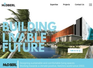 How mcdberl.com looks like on a tablet such as an iPad.