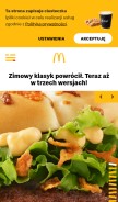 How mcdonalds.pl looks like on a mobile device such as an iPhone.