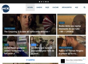 How mcetv.fr looks like on a tablet such as an iPad.