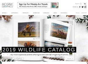 How mcgawgraphics.com looks like on a tablet such as an iPad.