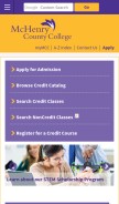 How mchenry.edu looks like on a mobile device such as an iPhone.