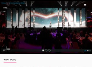 How mci-group.com looks like on a tablet such as an iPad.