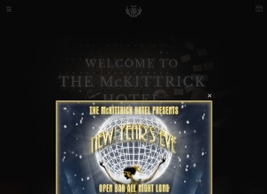 How mckittrickhotel.com looks like on a tablet such as an iPad.