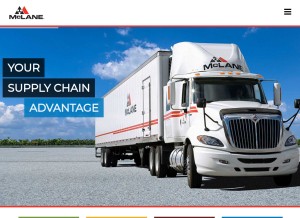 How mclaneco.com looks like on a tablet such as an iPad.