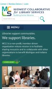 How mcls.org looks like on a mobile device such as an iPhone.