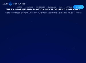 How mconnectsolutions.com looks like on a tablet such as an iPad.