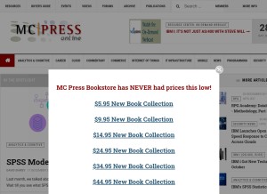 How mcpressonline.com looks like on a tablet such as an iPad.