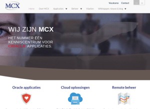 How mcx.nl looks like on a tablet such as an iPad.