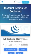 How mdbootstrap.com looks like on a mobile device such as an iPhone.
