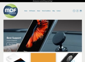 How mdftechnology.net looks like on a tablet such as an iPad.