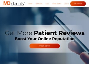 How mdidentity.com looks like on a tablet such as an iPad.