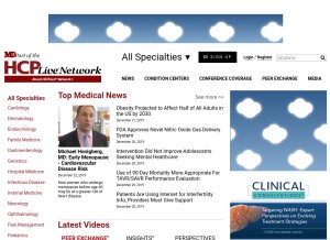 How mdmag.com looks like on a tablet such as an iPad.