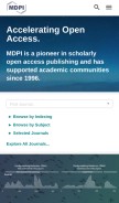 How mdpi.com looks like on a mobile device such as an iPhone.