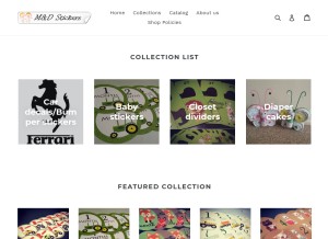 How mdstickers.com looks like on a tablet such as an iPad.