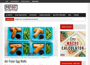 How mealpreponfleek.com looks like on a tablet such as an iPad.