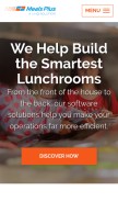 How mealsplus.com looks like on a mobile device such as an iPhone.