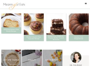 How meaningfuleats.com looks like on a tablet such as an iPad.