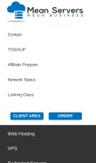 How meanservers.net looks like on a mobile device such as an iPhone.