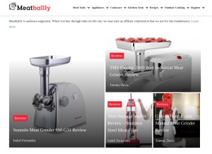 How meatballly.com looks like on a tablet such as an iPad.