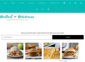 How meatloafandmelodrama.com looks like on a tablet such as an iPad.