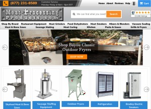 How meatprocessingproducts.com looks like on a tablet such as an iPad.