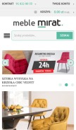 How meble-mirat.pl looks like on a mobile device such as an iPhone.