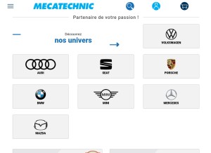 How mecatechnic.com looks like on a tablet such as an iPad.