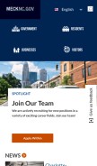 How mecklenburgcountync.gov looks like on a mobile device such as an iPhone.