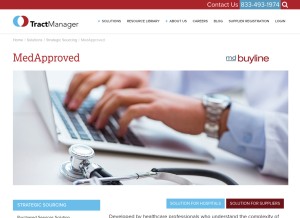 How medapproved.com looks like on a tablet such as an iPad.
